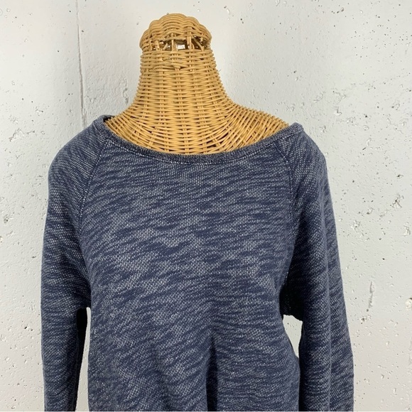 J. Crew S/M Navy Blue Twist Front Long Sleeve Sweatshirt - Picture 3 of 11